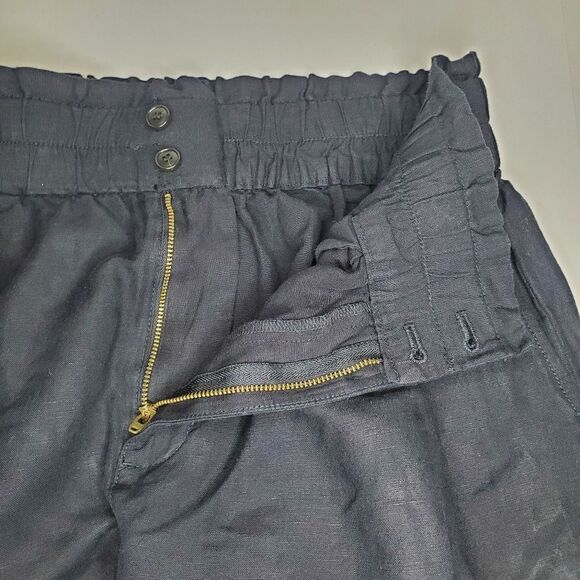 Madewell Linen-Blend Pull-On Paperbag Shorts Size M - Picture 8 of 12